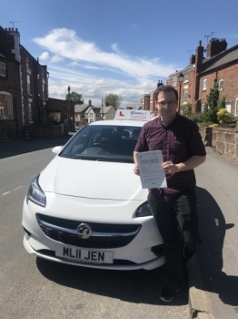 Well done to George who passed in the sunshine today in Wrexham. So pleased for you. You can now swap your two wheels for four! Safe driving 🚗